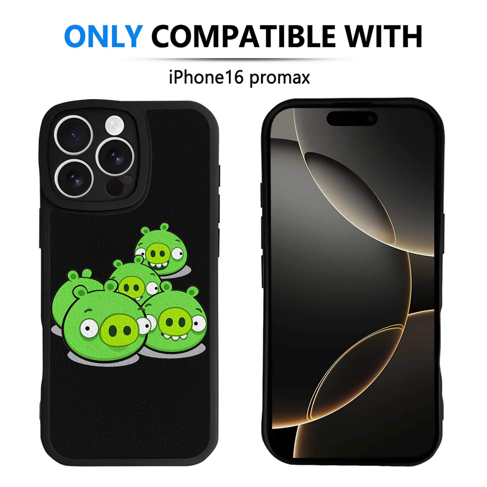 （画像用） Angry Birds アングリーバード 【iPhone 16シリーズ対応】シリコンスマホケース（レザー調） 材質：シリコン